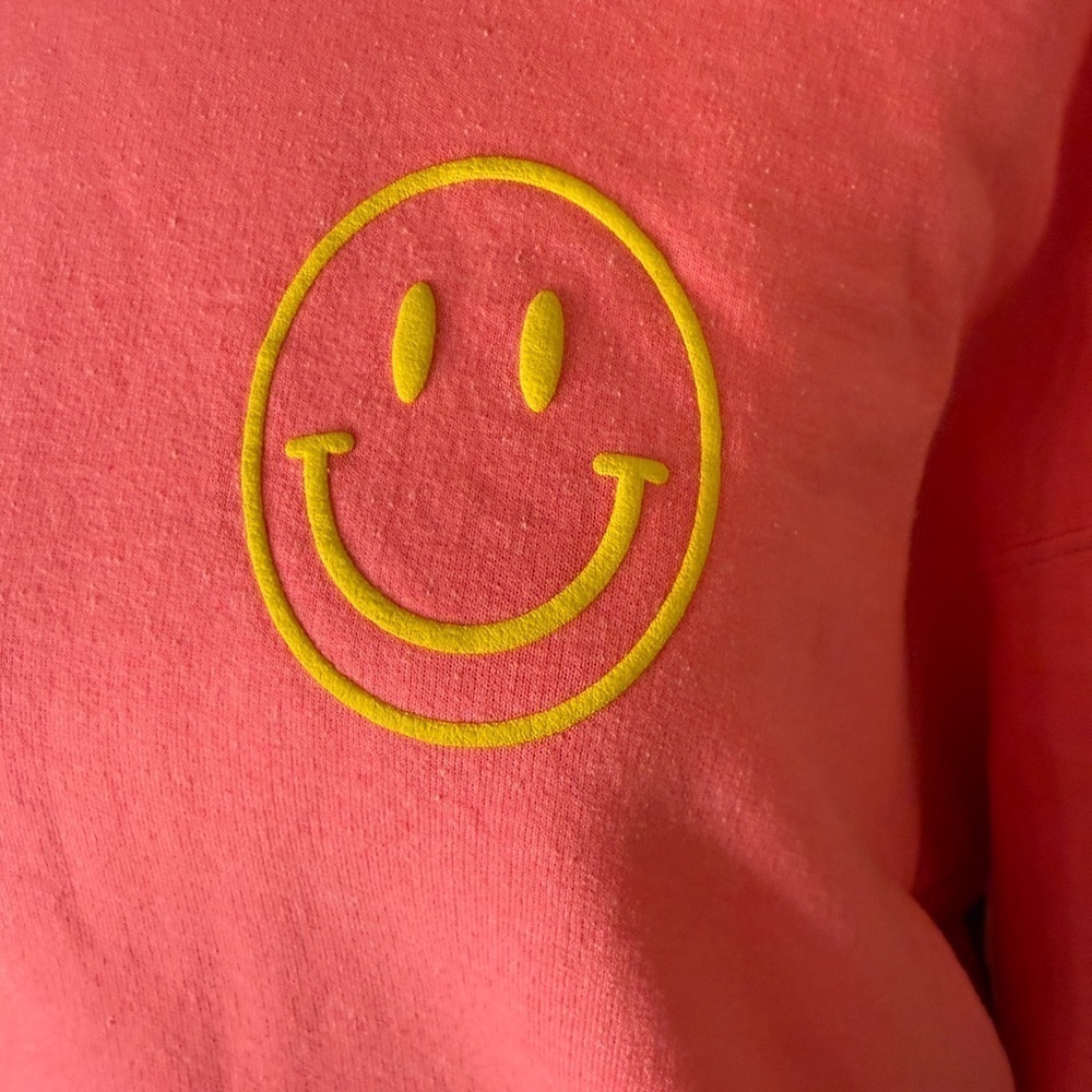 Pink Smiley Face Women's Sweatshirt - Picture 8 of 10
